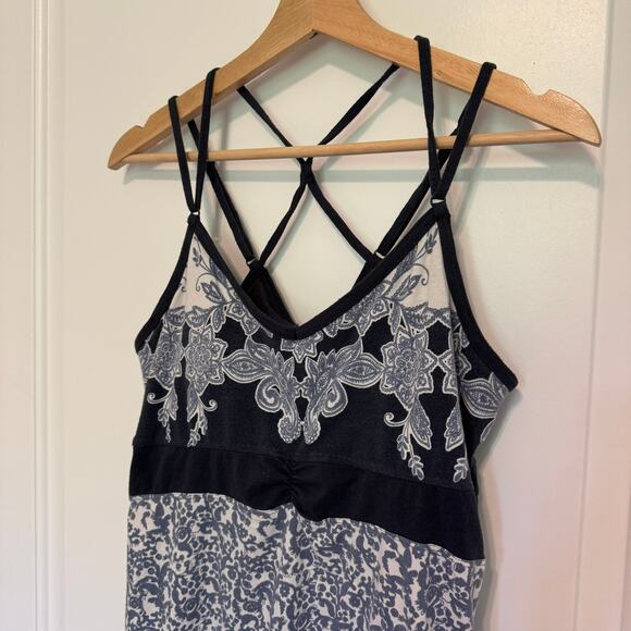 Athleta Tank Top Womens Large Gray Strappy Sleeveless Cotton Yoga Activewear - Picture 2 of 8